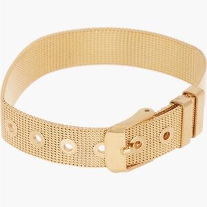Adornia Elegant 14K Gold Plated Mesh Bracelet for Women